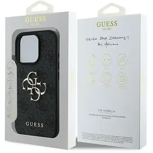 Geuss Guess 4G Big Logo Case for iPhone 16 Pro 6.3" Black - GUHCP16L4GMGGR pas cher