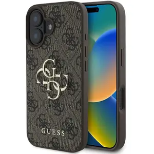 Comparateur de prix : Coque pour iPhone 16 Plus - Guess Hardcase 4G Big Logo (GUHCP16M4GMGMGBR) - Marron
