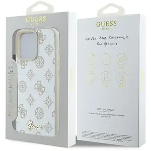 Comparateur de prix : Guess GUHMP16LPGPYSH iPhone 16 Pro 6,3" wit/wit hardcase Peony Script ...