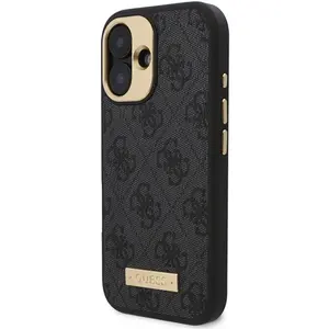 Comparateur de prix : Coque pour iPhone 16 Plus - Guess Hardcase 4G Logo Plate MagSafe (GUHM...