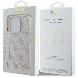 Guess GUHCP16LG4GFPI iPhone 16 Pro 6,3" roze/roze hardcase 4G Classic pas cher