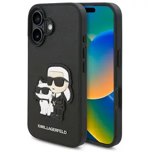 Karl Lagerfeld Coque De Téléphone Pu Saffiano Karl And Choupette Iphon... pas cher