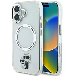 Comparateur de prix : Karl Lagerfeld Coque De Téléphone Iml Karl And Choupette Magsafe Iphon...