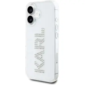 Karl Lagerfeld Case IML Rhinestones Logo for iPhone 16 transparent (Ap... pas cher