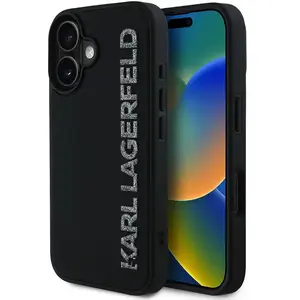 Karl Lagerfeld Coque De Téléphone 3d Rubber Glitter Logo Iphone 16 pas cher