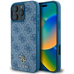 Guess Coque de protection compatible avec iPhone 16 Pro Max - Bleu