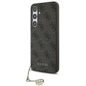 Guess 4G Charms Backcover hoesje - geschikt voor Samsung Galaxy S24 FE - Bruin pas cher