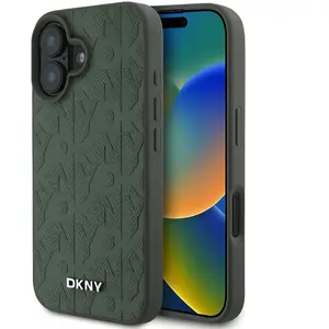 Dkny Coque De Téléphone Pu Leather Grid Pattern Magsafe Iphone 16 pas cher