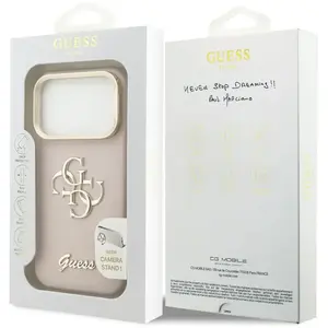 Guess PU Grained 4G Logo Stand Camera Frame Case für Apple iPhone 17 P... pas cher