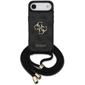 Guess Etui 4G Big Logo Cord Stap Crossbody do iPhone 17 Air czarny, Ba... pas cher