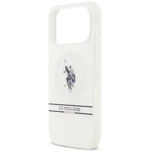 U.s. Polo Assn. Coque De Téléphone Dh And Bottom Stripe Logo Magsafe I... pas cher