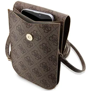 Guess 4G Printed Stripe Heuptas (Scherm tot 7 Inch) - Bruin pas cher