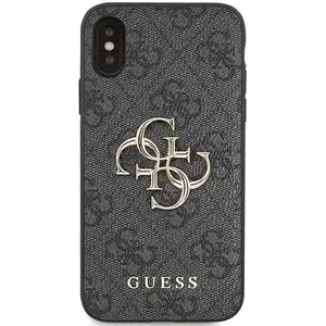 Guess 4G Metal Logo Back Case - Apple iPhone X/XS (5.8") - Grijs pas cher