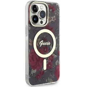 Guess Flower MagSafe - Coque pour iPhone 14 Pro Max (Vert) - 3666339115623 pas cher