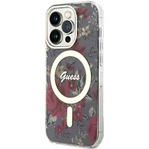 Guess Flower MagSafe - Coque pour iPhone 14 Pro (Vert) - 3666339115616 pas cher