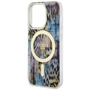 Guess Coque De Téléphone Guhmp14xhleopwb Iphone 14 Pro Max 6.7 Niebieski Leopard pas cher