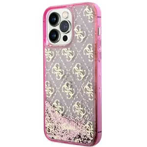 Comparateur de prix : Guess Liquid Glitter Transculent 4G - Coque pour iPhone 14 Pro Max (Ro...