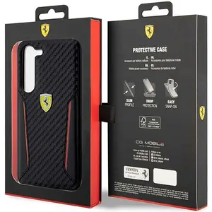 Comparateur de prix : Ferrari - FEHCS23MNPYK - S23+ S916 zwart/zwart hardcase Carbon Contrast Randen