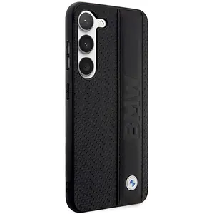 BMW Big Logo Leather Back Case - Geschikt voor Samsung Galaxy S23 Plus (S916) - Zwart pas cher