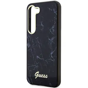 Guess Samsung Galaxy S23 Plus Hoesje Back Cover Marmer Zwart pas cher