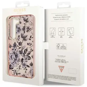 Guess GUHCS23MHCFWSP Coque rigide pour S23+ S916 Rose Flower Collectio... pas cher