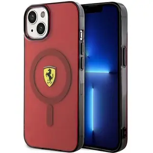 Ferrari Translucide MagSafe - Coque pour iPhone 14 (Rouge) - 3666339120979 pas cher