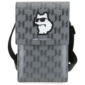 Karl - Lagerfeld - Case KLWBSAKHPCG Handtas - Zilveren Saffiano Monogr... pas cher