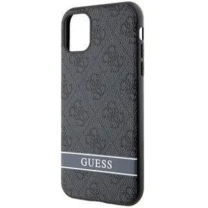 Guess 4G Printed Stripe Back Case - Geschikt voor Apple iPhone 11 (6.1") - Grijs pas cher