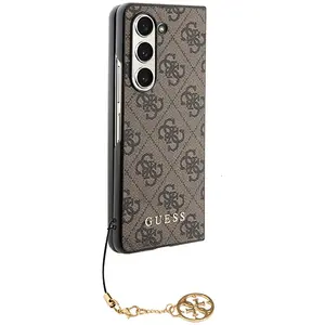 Guess Charm geschikt voor Samsung Galaxy Z Fold 5 hoesje - Bruin pas cher