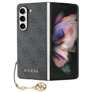 Guess Samsung Galaxy Z Fold 5 Hoesje Charm Back Cover Grijs pas cher