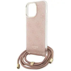 Comparateur de prix : Guess Crossbody Cord 4G Print - Coque iPhone 15 Pro (rose)