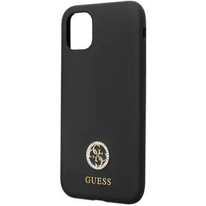 Guess Coque De Téléphone Guhcn614dgpk Iphone 11xr 6.1 Silicone Strass 4g pas cher