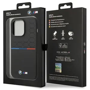 Comparateur de prix : BMW iPhone 15 Pro Hardcase hoesje - Czarny Pattern - Backcover - Zwart