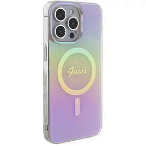Comparateur de prix : Guess IML Iridescent MagSafe - Coque iPhone 15 Pro Max (rose)