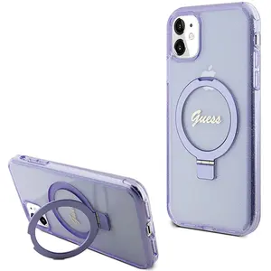 Guess Coque De Téléphone Guhmn61hrsgsu Iphone 11xr 6.1 Fioletowy Ring Stand pas cher