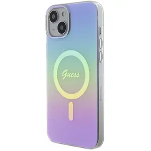 Coque Guess IML Iridescent MagSafe pour iPhone 15 - Purple pas cher