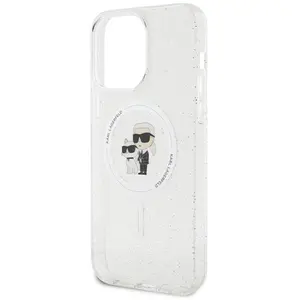 Karl Lagerfeld iPhone 14 Pro Max transparent hardcase Karl&Choupette Glitter MagSafe