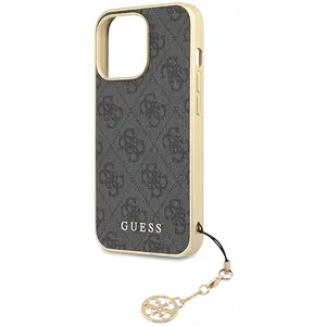 Guess 4G Charms Back Case - Geschikt voor Apple iPhone 14 Pro (6.1") - Grijs pas cher