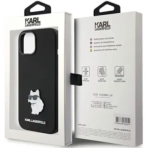 Karl - Lagerfeld - Siliconen Choupette Metal Pin hoesje voor iPhone - ... pas cher