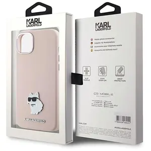 Karl - Lagerfeld - Siliconen Choupette Metalen Pin Case voor iPhone - ... pas cher