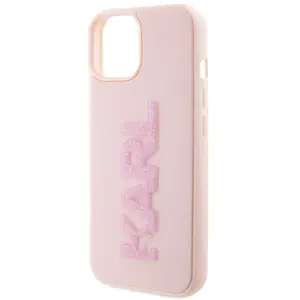 Comparateur de prix : iPhone 15 Plus Backcase hoesje - Karl Lagerfeld - Effen Roze - TPU (Za...