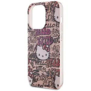 Sourcing Hello Kitty iPhone 15 Pro TPU Back Cover hoesje - Graffiti Tags - Roze pas cher