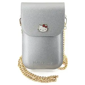 Comparateur de prix : Hello - Kitty - leren metalen tas met logoketting - zilver