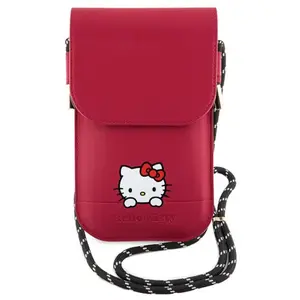 Hello - Kitty - Leren Daydreaming Cord tas - roze pas cher