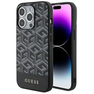 Coque Guess GCube Stripes MagSafe pour iPhone 15 Pro Max - Black pas cher