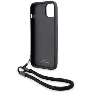BMW Signature Wordmark Back Case met Koord - Geschikt voor Apple iPhone 15 Plus (6.7") - Zwart pas cher