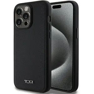 Tumi Serie - Leren iPhone Hoesje - iPhone 15 Pro Max - MagSafe - Zwart pas cher