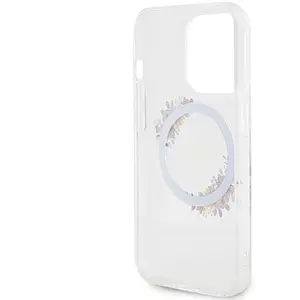 Comparateur de prix : Guess IML Flowers Wreath MagSafe - Coque iPhone 15 Pro Max (Clair)