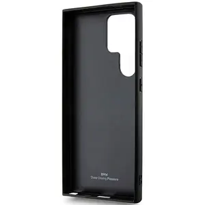BMW Backcase hoesje geschikt voor Samsung Galaxy S24 Ultra - Effen Zwart - Leer pas cher