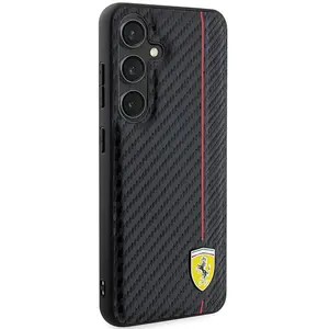 Ferrari Carbon Print Line - Coque pour Samsung Galaxy S24 (noir) pas cher